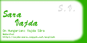 sara vajda business card