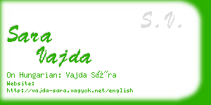 sara vajda business card